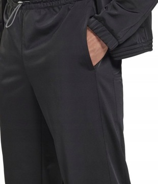 Dres męski Reebok komplet spodnie i bluza rozpinany czarny zwężane nogawki