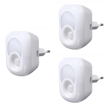 3 szt. Lampa LED z czujnikiem ruchu 220 V