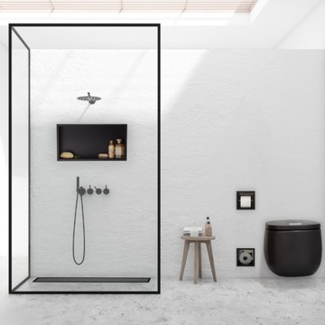 БАЛЬНЕО ЛИНЕЙНЫЙ СЛИВ ЧЕРНЫЙ ОТСАДОЧНЫЙ БАК ГЛУБИНОЙ 70 СМ