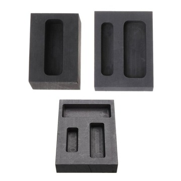 3pcs Graphite Ingot Mold Non stick Smelting Tool