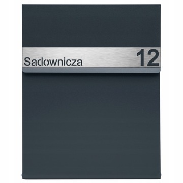 ANTRACYTOWA SKRZYNKA NA LISTY SLIM +LAMINAT GRAWER