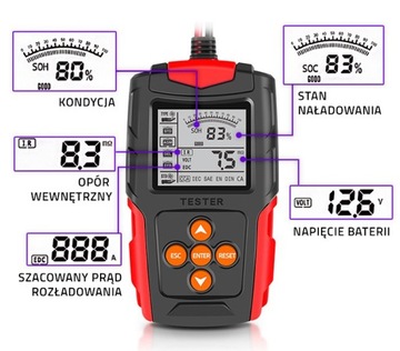 Цифровой тестер GEL VRLA EFB STD 12V/24V 3AH-200AH Метр аккумулятор