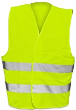 Kamizelka odblaskowa DROGOWA OSTRZEGAWCZA ŻÓŁTA ROZMIAR XL