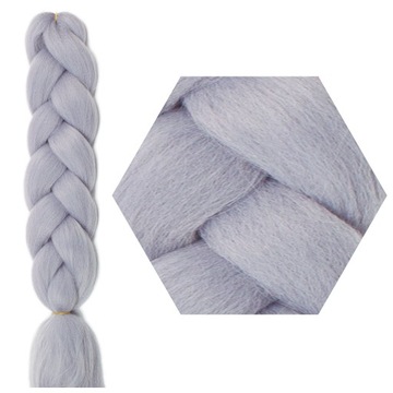 Włosy SYNTETYCZNE do warkoczyków KOLOROWE warkoczyki DOCZEPIANE WŁOSY pasma