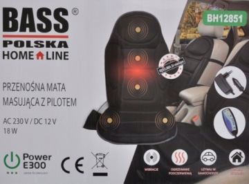 МАССАЖНЫЙ КОВРИК С ПОДОГРЕВОМ, ДИСТАНЦИОННЫЙ МАССАЖЕР 12В 230В