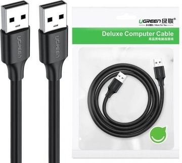Ugreen kabel przewód USB 2.0 (męski) - USB 2.0 (męski) 0,5 m czarny
