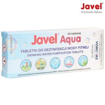 Таблетки для дезинфекции питьевой воды Javel 20 шт.