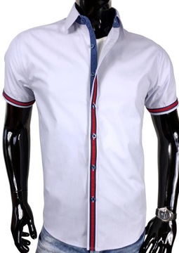 KOSZULA MĘSKA KRÓTKI RĘKAW SZARA _ EK69 r. XXL
