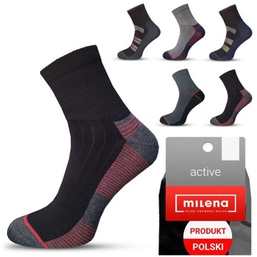 5x Skarpety męskie bawełniane MILENA ACTIVE sportowe skarpetki *41-43