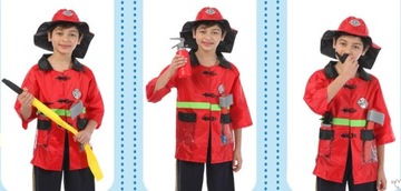 Комплект костюма пожарного пожарного для детей, аксессуары