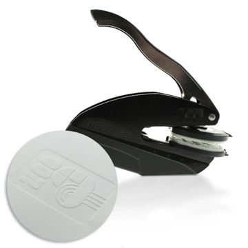 Tłoczarka Suchy stempel śr. 41 mm + logo napis