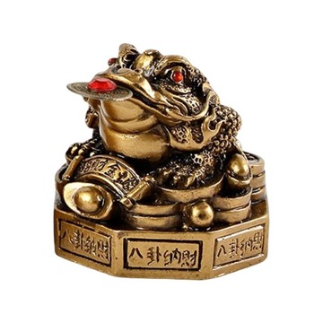 Chiński Feng Shui pieniądze żaby figurka żywica trzy