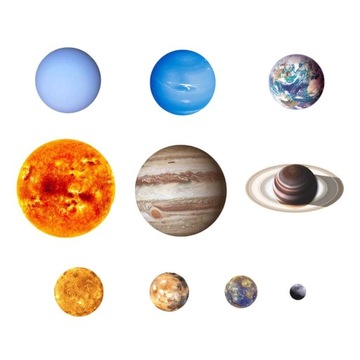 Glow in the Dark Wall Stickers Wall 9pcs Planets L