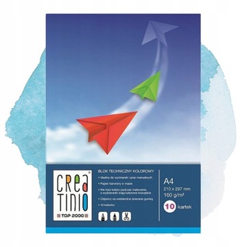 CREATINIO ЦВЕТНОЙ ШКОЛЬНЫЙ БЛОК А4 ТЕХНИЧЕСКИЙ БЛОК