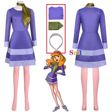 Cosplay Anime Daphne Blake sukienki kostium Scooby
