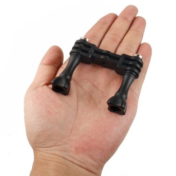 Двойной держатель SHOOT Тройник для камер GoPro DJI ACTION LED лампа (GP.184)