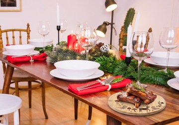 DESKA DO KROJENIA BAMBUSOWA ŚWIĄTECZNE WZORY 28x1,5 CM