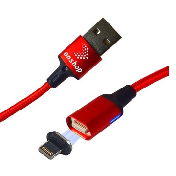 KABEL MAGNETYCZNY ONSHOP 8PIN APPLE Nylon 1M 3A QC