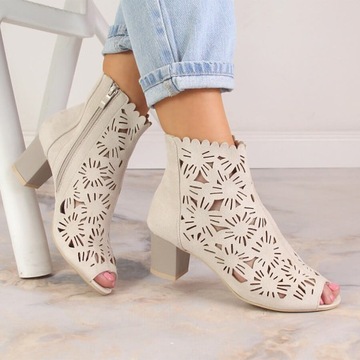 Ажурные весенние ботильоны с открытым носком M.Daszyński 37