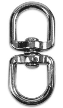 Okrętka niklowana OBROTOWA Krętlik DO ŁAŃCUCHA Zaczep 74 mm