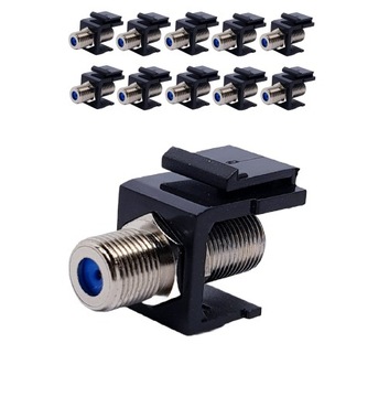 10x Moduł KEYSTONE F-F czarny PREMIUM HQ 27mm