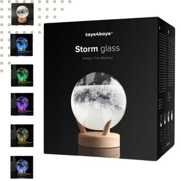 Глобус метеостанции, лампа химического барометра Фицроя, 7 цветов, светодиодный подарок