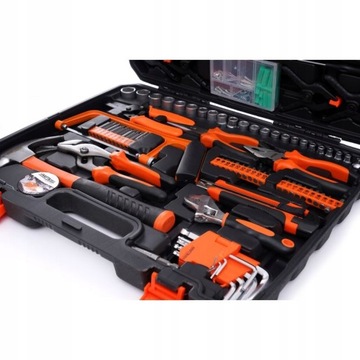 НАБОР ИНСТРУМЕНТОВ, КЛЮЧИ, МОЛОТОК, ПЛОСКИЕ СВЕРЛА, ОТВЕРТКИ, ГОЛОВКИ, 168 предметов, ШЕСТИГРАННЫЕ ГОЛОВКИ
