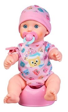 ELEFUN LALKA, BOBAS INTERAKTYWNY Baby New Born Z NOCNICZKIEM, 38 CM