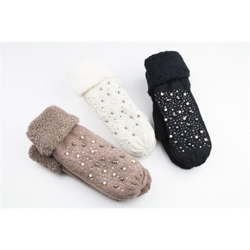 ЖЕМЧУЖНЫЕ ПЕРЧАТКИ БЕЖЕВЫЕ REK48BE