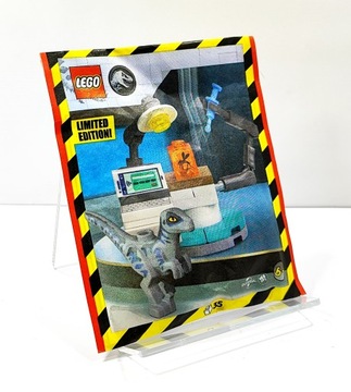 KLOCKI LEGO JURASSIC WORLD 122405 DINOZAUR W LABOR. + BURSZTYN / SASZETKA