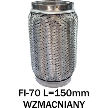 ŁĄCZNIK ELASTYCZNY ZŁĄCZE TŁUMIKA FI-70 L=150mm