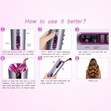 Беспроводная автоматическая плойка USB-C WT-125