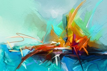Obraz Na Płótnie ABSTRAKCJA do salonu Żaglówka KOLOROWY Canvas DUŻY 120x80