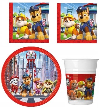 Talerzyki kubeczki zestaw PAW PSI PATROL