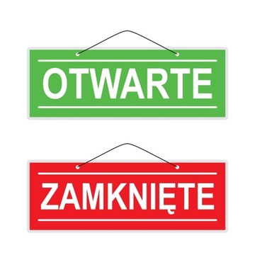 Tabliczka laminowana 2-str OTWARTE ZAMKNIĘTE Z-C
