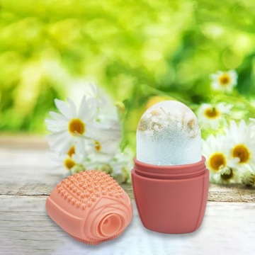 Narzędzia do pielęgnacji skórek silikonowych Ice Face Roller do twarzy, przenośne, wielokrotnego napełniania, łatwe