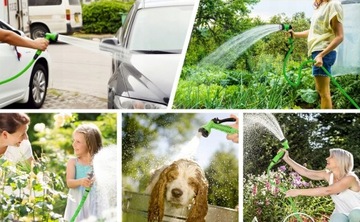 Удлиняемый САДОВЫЙ ШЛАНГ 20-60м + ПИСТОЛЕТ 7 РЕЖИМОВ