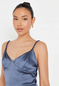 MISSGUIDED SATYNOWY KOMBINEZON MAXI XS