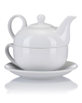 БАЗОВЫЙ КУВШИН С ЧАШКОЙ ДЛЯ ОДНОГО БЕЛЫЙ 350МЛ