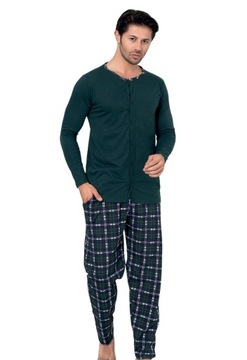 МУЖСКАЯ ПИЖАМА С ДЛИННЫМ РУКАВОМ, ВСЕ НА МОЛНИИ/ХЛОПОК