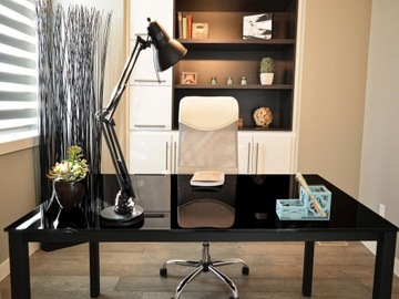 Черный глянцевый шпон для рулона столешницы мебели 50x150см