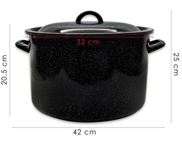 Powidlak, эмалированная кастрюля для пастеризации, 32 см