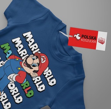 НАБОР 3В1 ДЕТСКАЯ ФУТБОЛКА ТАТУ НАКЛЕЙКИ SUPER MARIO BROS 152 КАЧЕСТВО