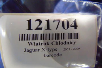 JAGUAR X-TYPE 2.0 TDCI P.192480 VENTILÁTOR CHLADIČŮ