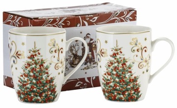 2x Kubek świąteczny 360 ml Boże Narodzenie Choinka