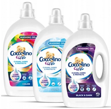 ZESTAW 3X COCCOLINO CARE ŻEL DO PRANIA MIX 2,4L