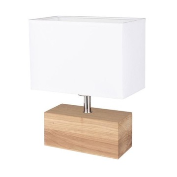 Lampa stołowa THEO E27 dąb/biały 7462174 SPOTLIGHT