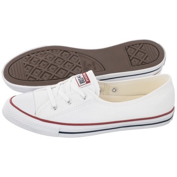 Buty Trampki Damskie Converse All Star Ballet Lace Slip 566774C Białe