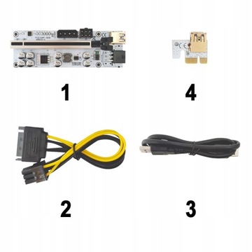 Riser 010-X GOLD | USB 3.0 | PCI-E 1x-16x | zasila