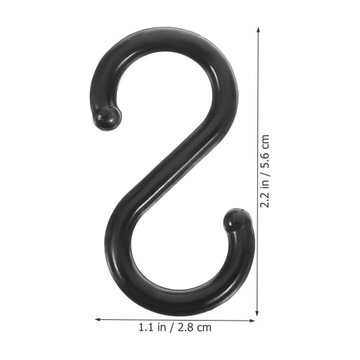 Крючки Пальто Пластиковая вешалка для одежды Крючок S-образной формы